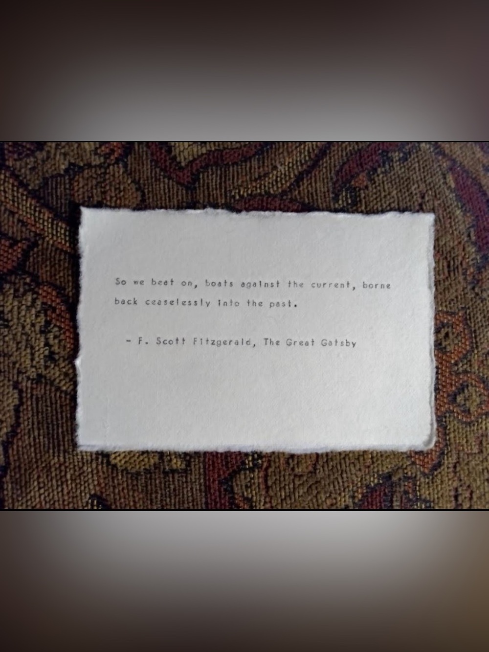 The Great Gatsby Typewriter Print - 4x6